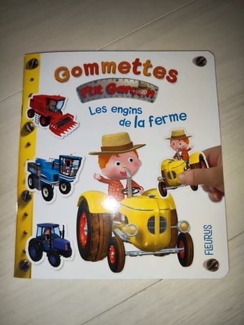 Gommettes petit garçon les engins de la ferme