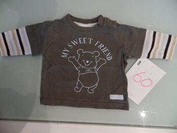 t-shirt 3 mois manche longue H&M winny l'ourson
