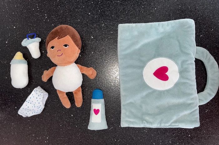 Set bébé tissu change lit biberon tétine - photo numéro 3