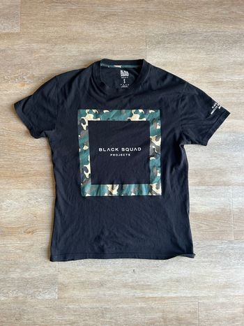T-shirt homme Black Squad “Regular fit” S noir à motif camo