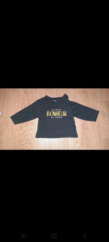 Tee shirt manche longue garcon 1 mois kiabi