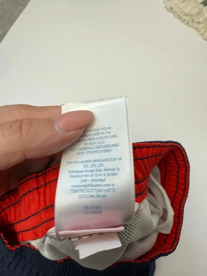 Short maillot de bain bébé garçon Ralph Lauren marine et rouge neuf - photo numéro 8