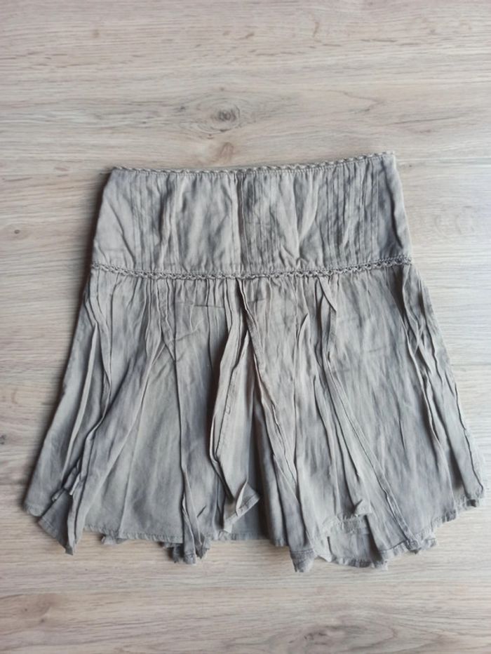 Jupe taupe Mila blue 5 ans ajustable