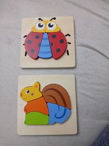 2 puzzles 5 pièces 
