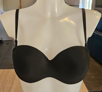 Soutien-gorge ancona 95B- noir dentelle et bretelles amovibles