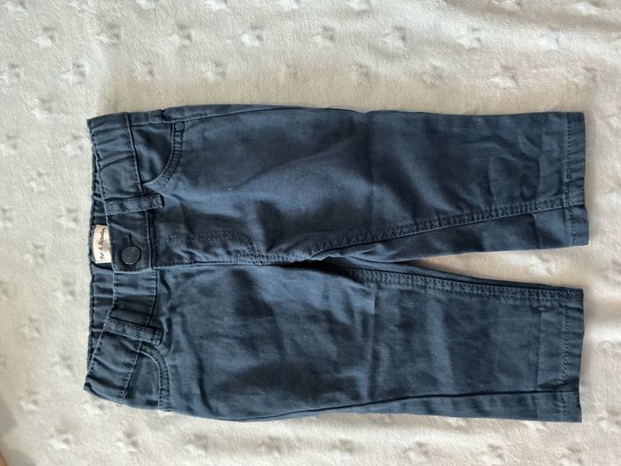 pantalon léger bleu pat et ripaton 6 mois taille réglable - photo numéro 4
