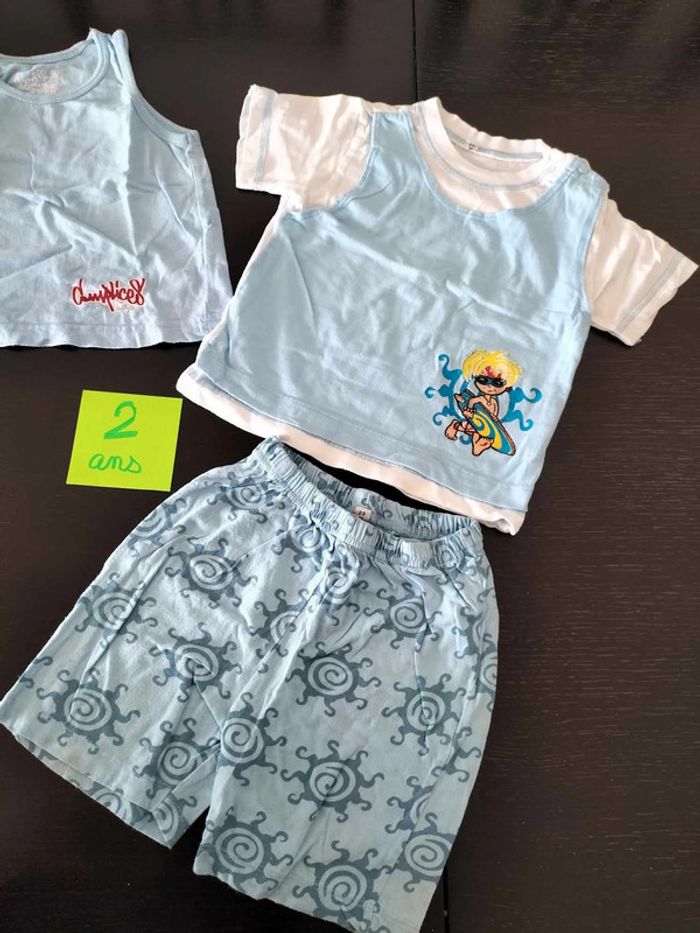 Lot de 2 ensembles shorts et t-shirt - Taille 2 ans - photo numéro 5