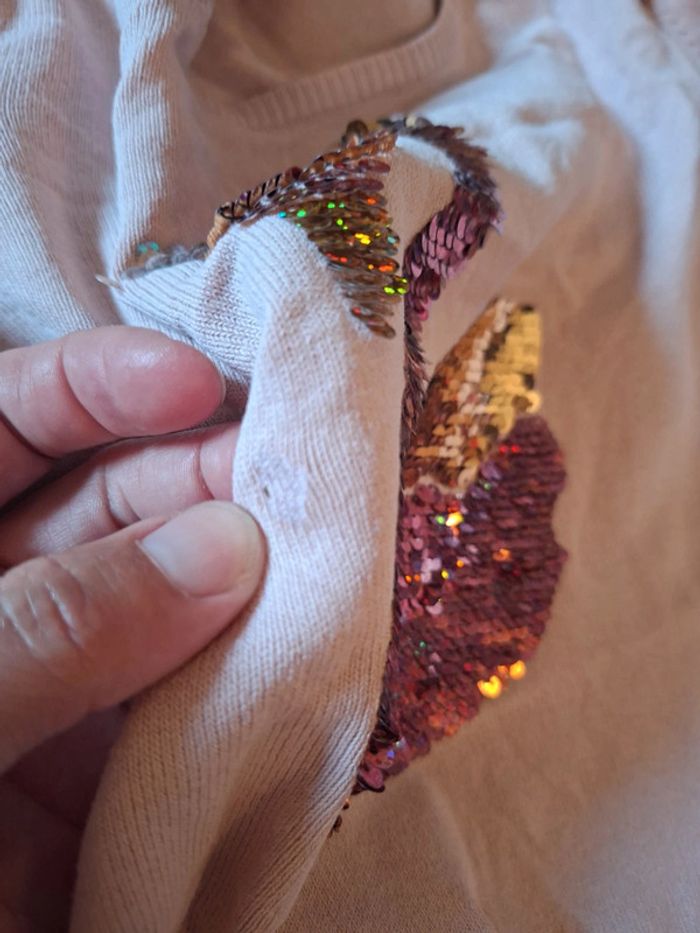 Pull léger cygne sequins - photo numéro 3