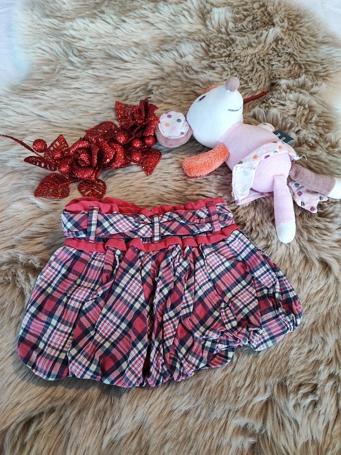 Jupe a carreaux rouge tape à l'oeil 3 mois - photo numéro 2