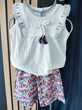 9 10 ans ensemble été blouse été short neuf