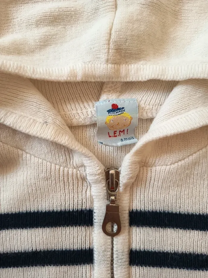 Gilet zippé à capuche L.E.M en 6M mixte - photo numéro 2