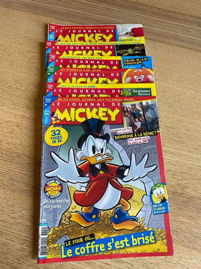 Lot de 6 Le journal de Mickey