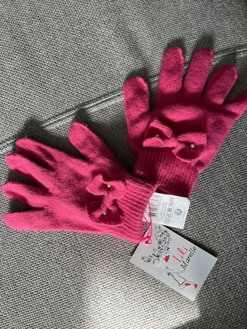 Gants rose avec joli noeuds Neufs Lili Marelle