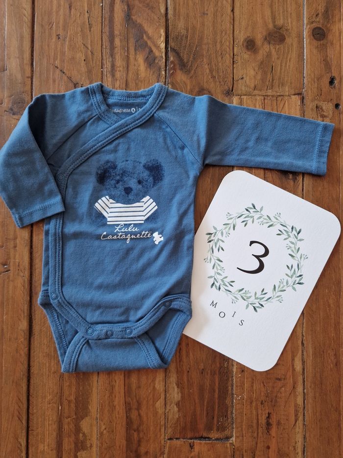 Lot 2 bodies Lulu castagnette 3 mois - photo numéro 2