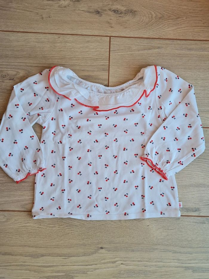 T-shirt ML 2 ans Obaibi Cerises