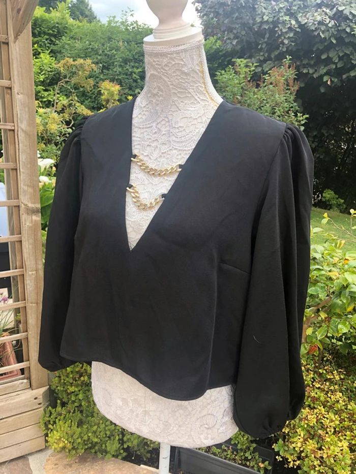 Blouse Zara noire neuve taille L - photo numéro 3