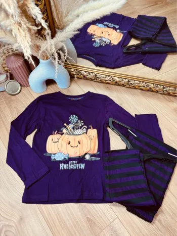 Taille 6 ans pyjama 2 pièces fille Halloween violet 🦇