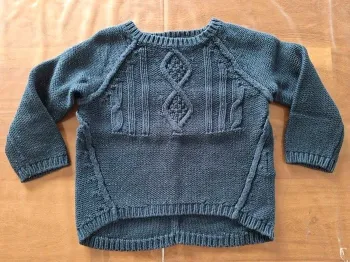 Pull fille bleu marine pailleté Vertbaudet 3 ans