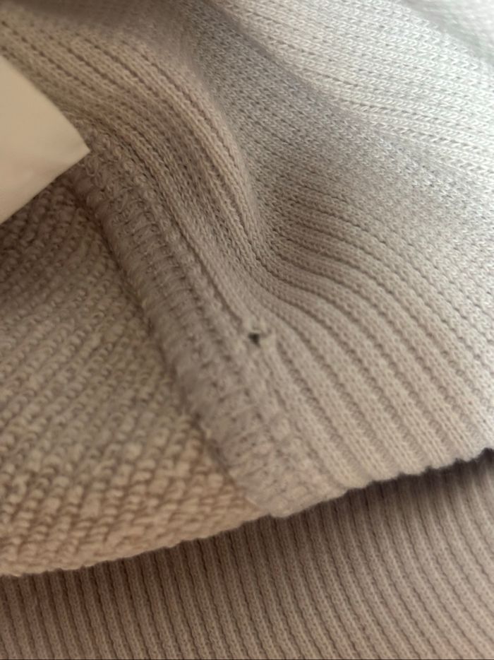 Sweat C.P Company taille S blanc logo brodé ton sur ton - photo numéro 9