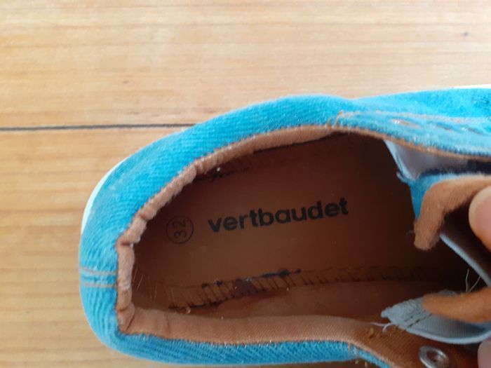 Sneakers en toile jean bleues claires Vertbaudet taille 32 - photo numéro 4