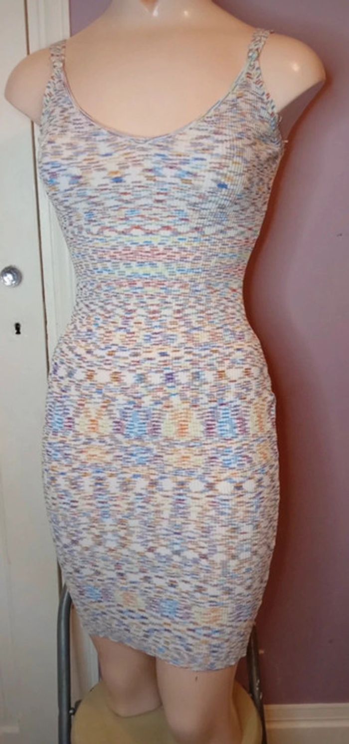 Robe blanc multicolore - Giorgia - Taille S - photo numéro 2