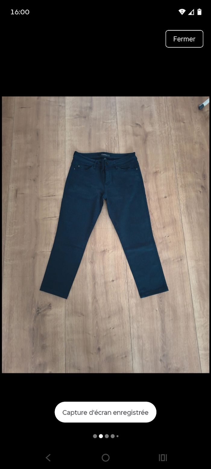 Pantalon Esprit bleu marine – Coupe droite – Taille 40 - photo numéro 2