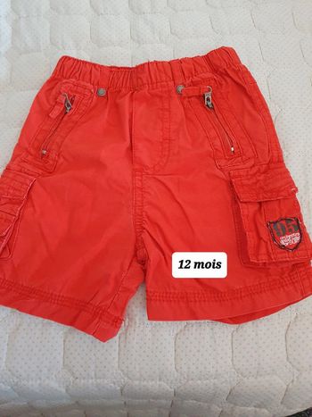 Short orange 12 mois