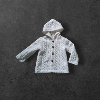 gilet capuche blanc fille 12/18 mois