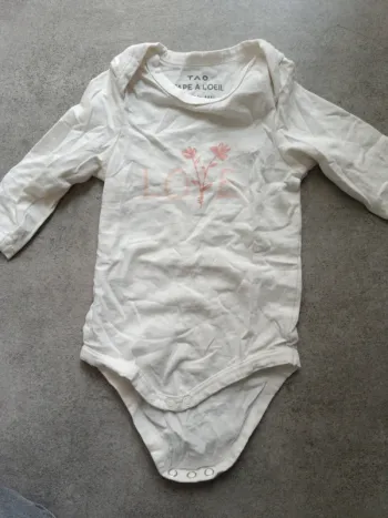 Body manches longues tape à l'oeil 59cm love