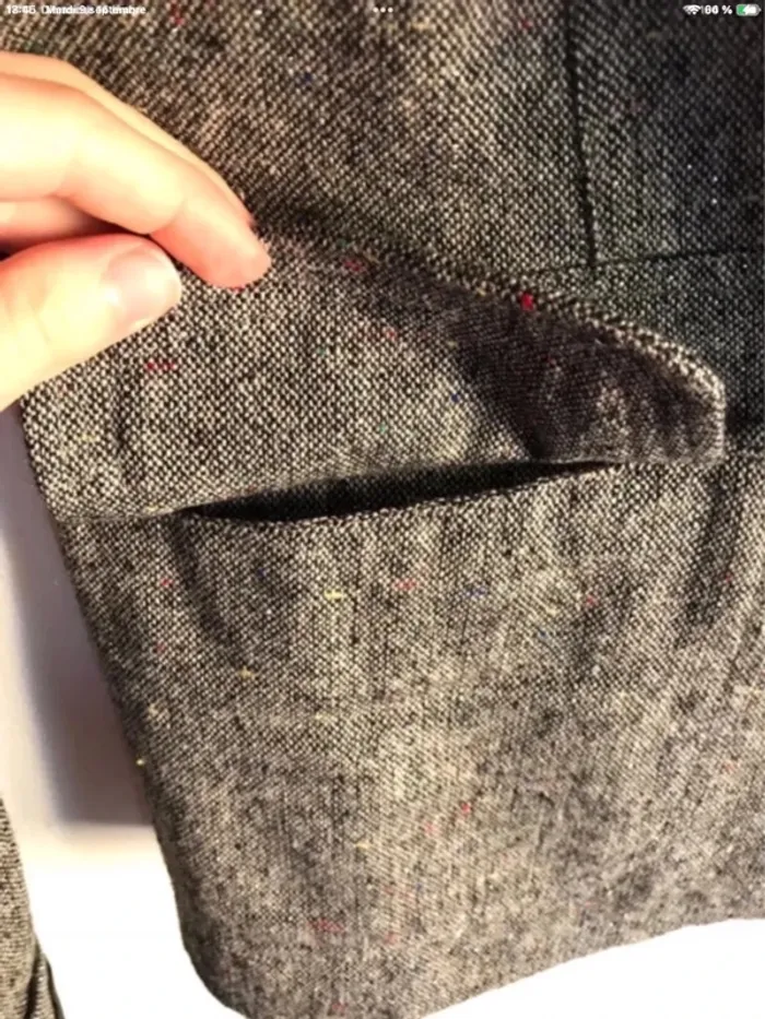 Veste blazer en laine et effet tweed taille 40/42 - photo numéro 13