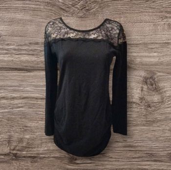 Pull maternité col dentelle