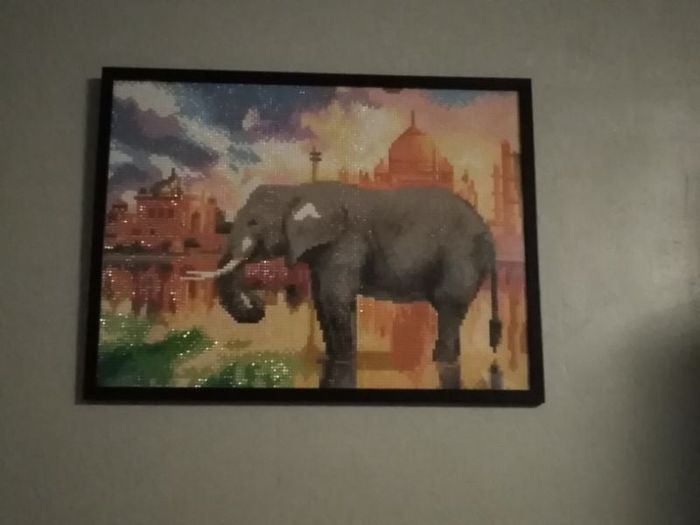 Déco murale Éléphant en diamant painting