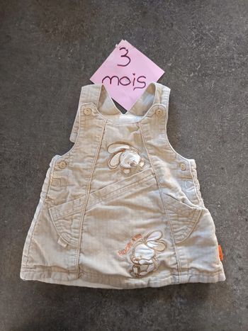 Robe salopette lapin 3 mois