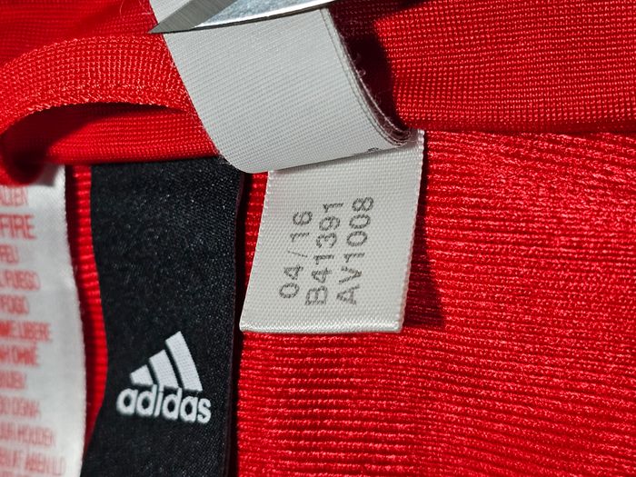 Veste de survêtement Adidas rouge et noire – 13-14 ans (164 cm) logo 3 bandes – sport junior - photo numéro 6
