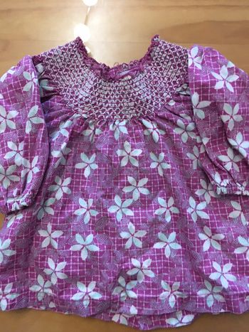 Blouse parme 3 mois