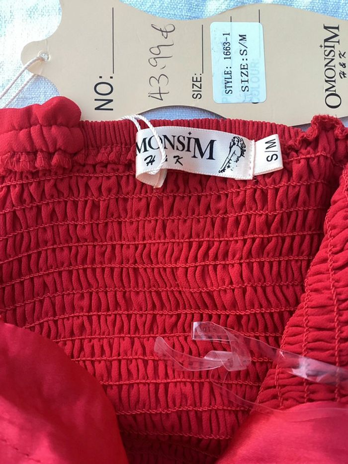 Robe rouge élégante Omonsim – Taille S/M – Neuve avec étiquette - photo numéro 7