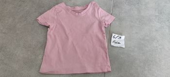 T-shirt rose bébé fille 6/9 mois