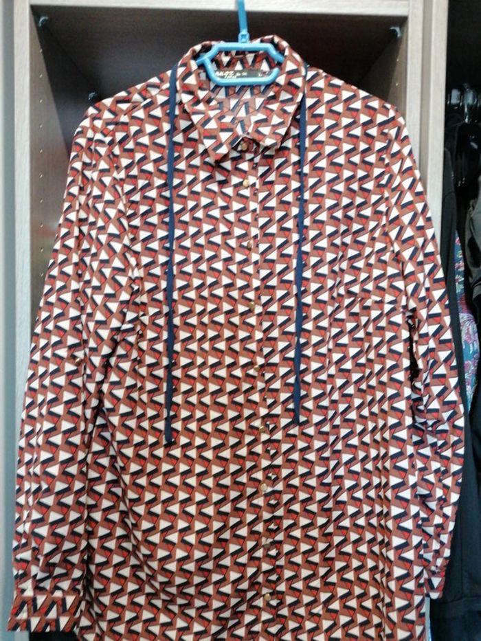 Chemisier rétro avec liens encolure - photo numéro 3