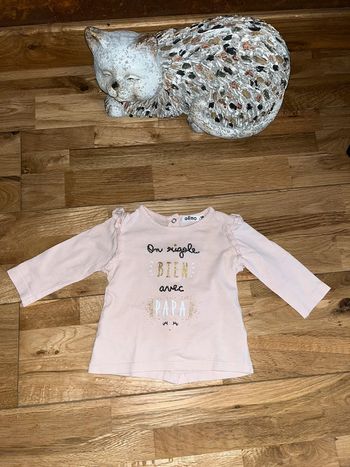 Tshirt rose gemo très bon état 3 mois