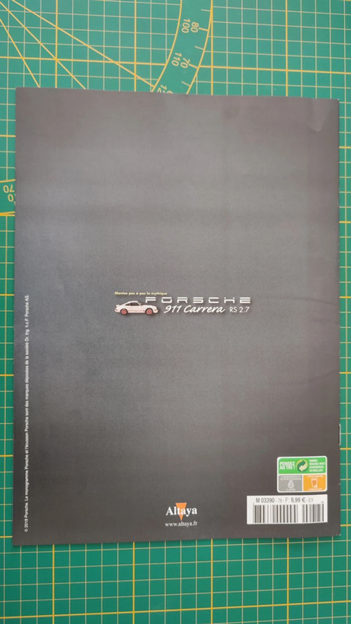 Fascicule seul sans pièce n°78 pièce détachée Porsche 911 Carrera RS 2.7 1/8 1/8ème Altaya #B37 - photo numéro 2