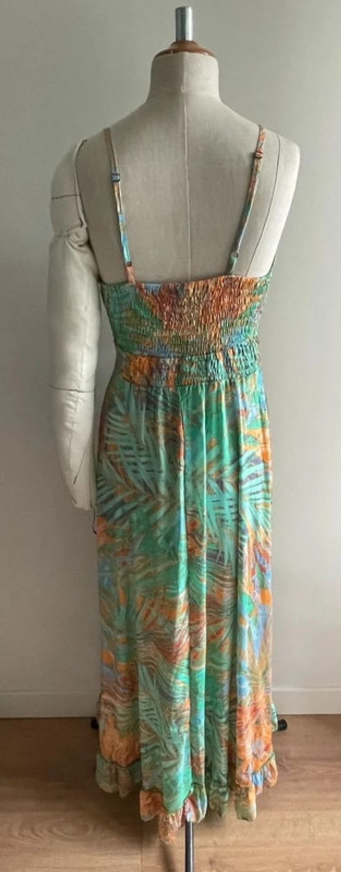 Robe d'été soie motif feuillage – M - photo numéro 4