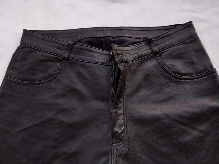 Pantalon homme cuir noir taille 42 (L) - photo numéro 5