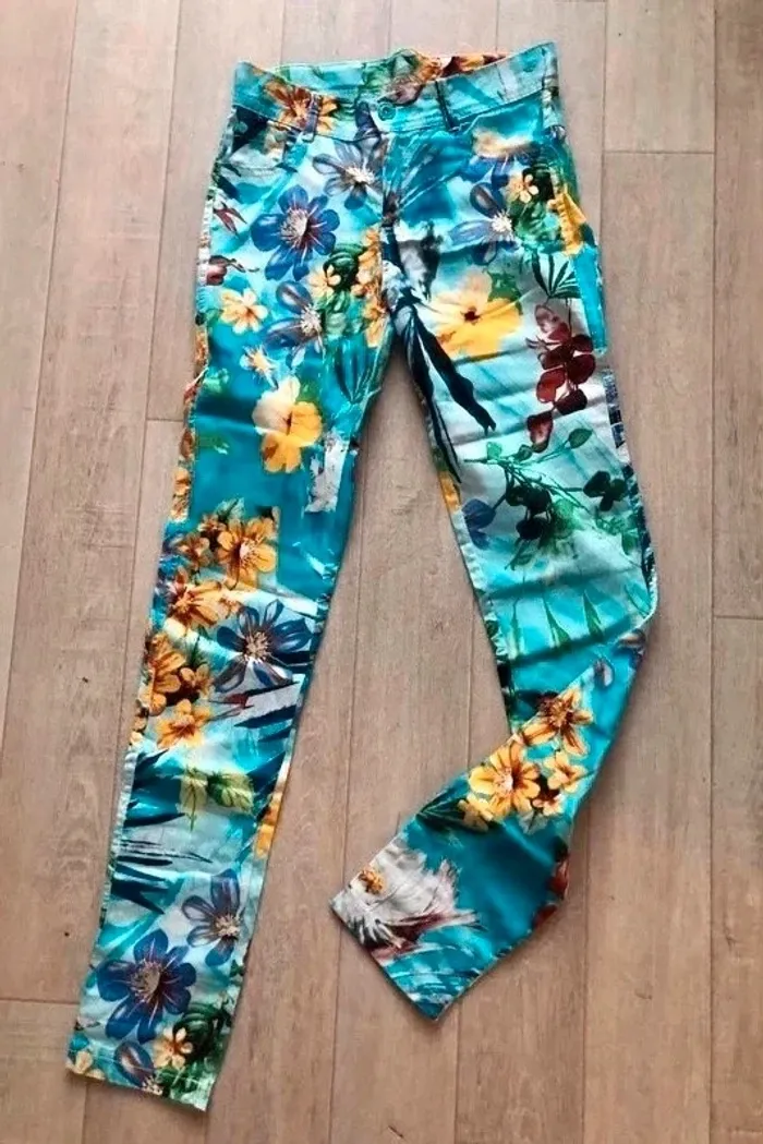 Pantalon multicolore fille Papillon
