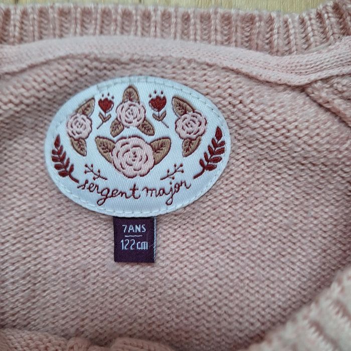 Gilet biche rose poudré Sergent Major 7 ans laine  alpaga - photo numéro 6