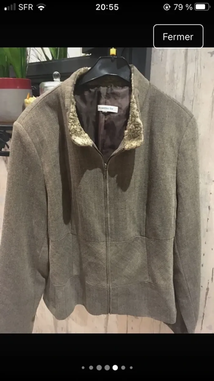 Superbe blazer tout doublé moderne et sophistiqué de chez Jacqueline Riu en 42 excellent état - photo numéro 11