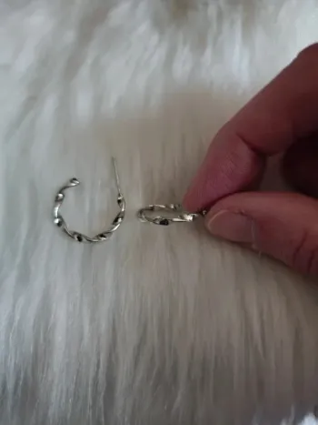 💎Boucles d’oreilles Argenté Torsadé 💎