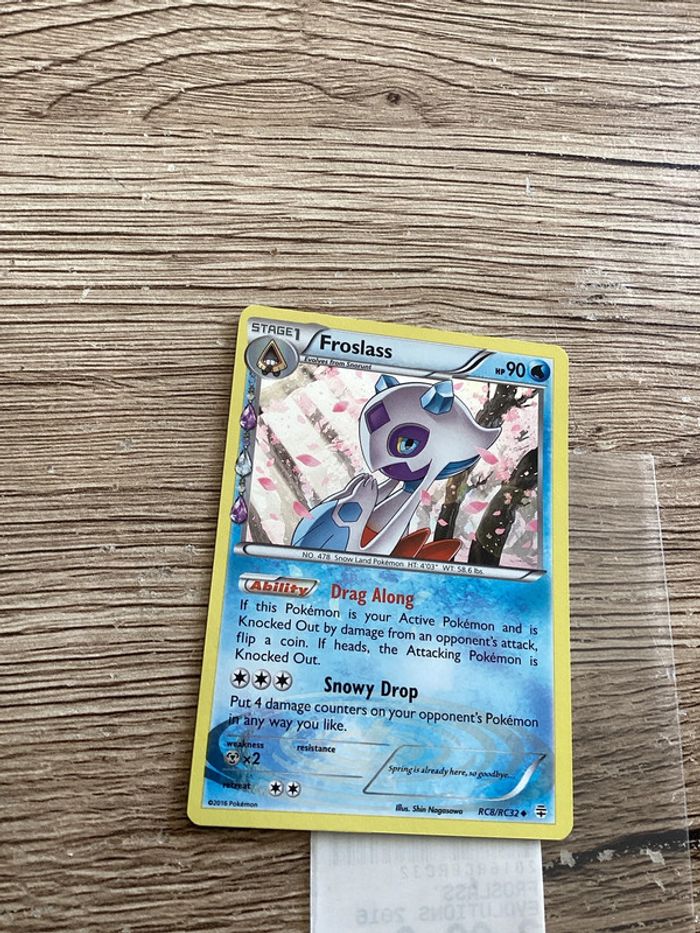carte Pokémon rc8/rc32 froslass holo anglais ANG année 2016 - photo numéro 2