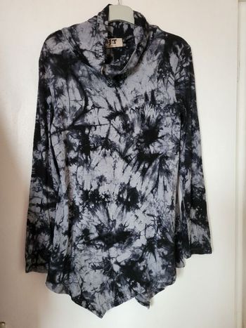 Tunique col roulé gris noir
