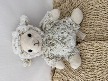 Peluche mouton RODADOU RODA chiné blanc beige poils long