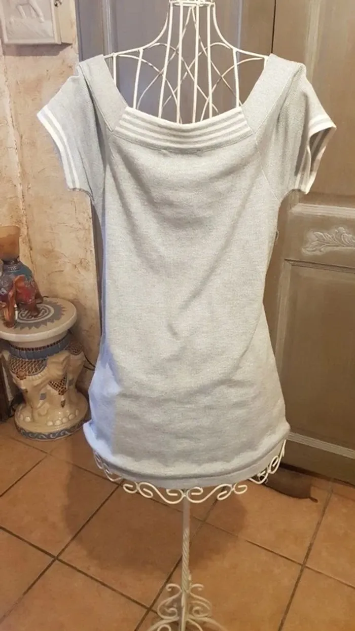 Tshirt gris manches courtes - photo numéro 3